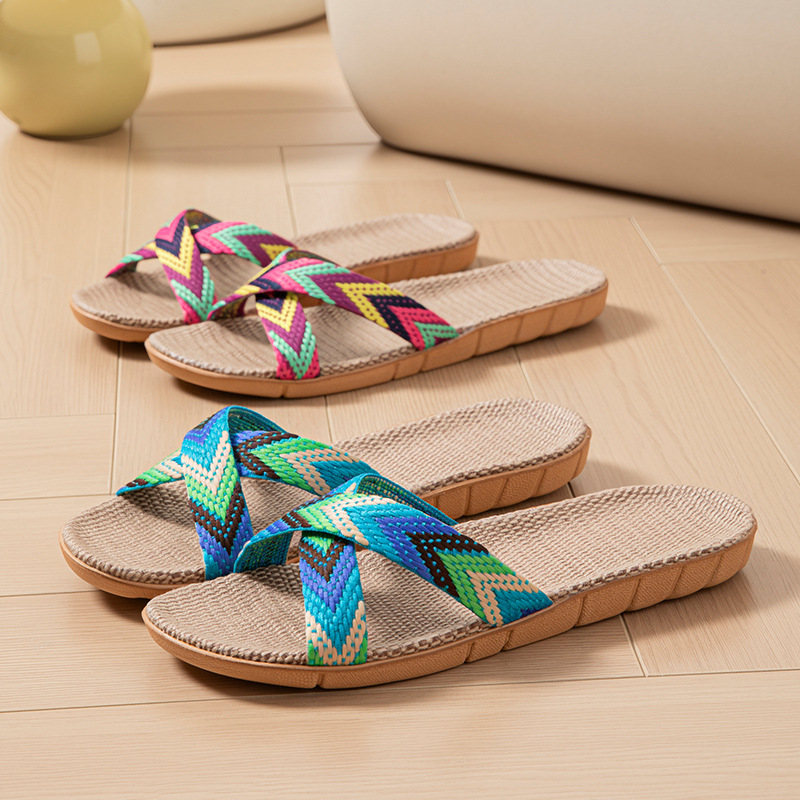 Mule Slip On - Sandal Wanita Hemp untuk Rumah, Musim