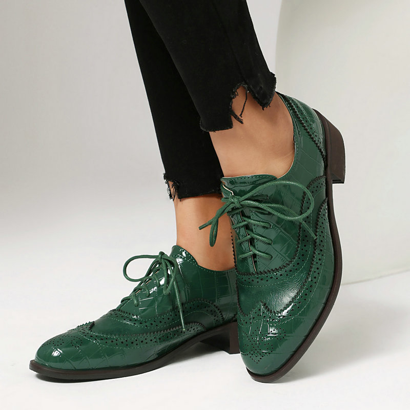 Sepatu Oxford Brogue Wanita Mo - Oxford Lace Up Women ulasan dan harga