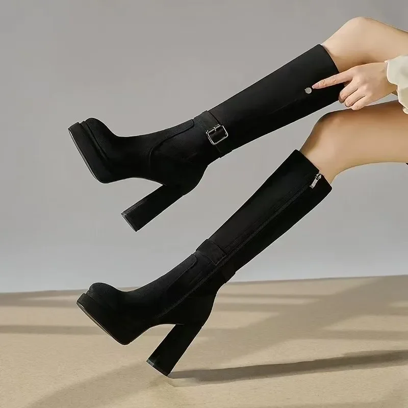 Sepatu Boots Wanita Platform H - Knee High Boots Women ulasan dan harga