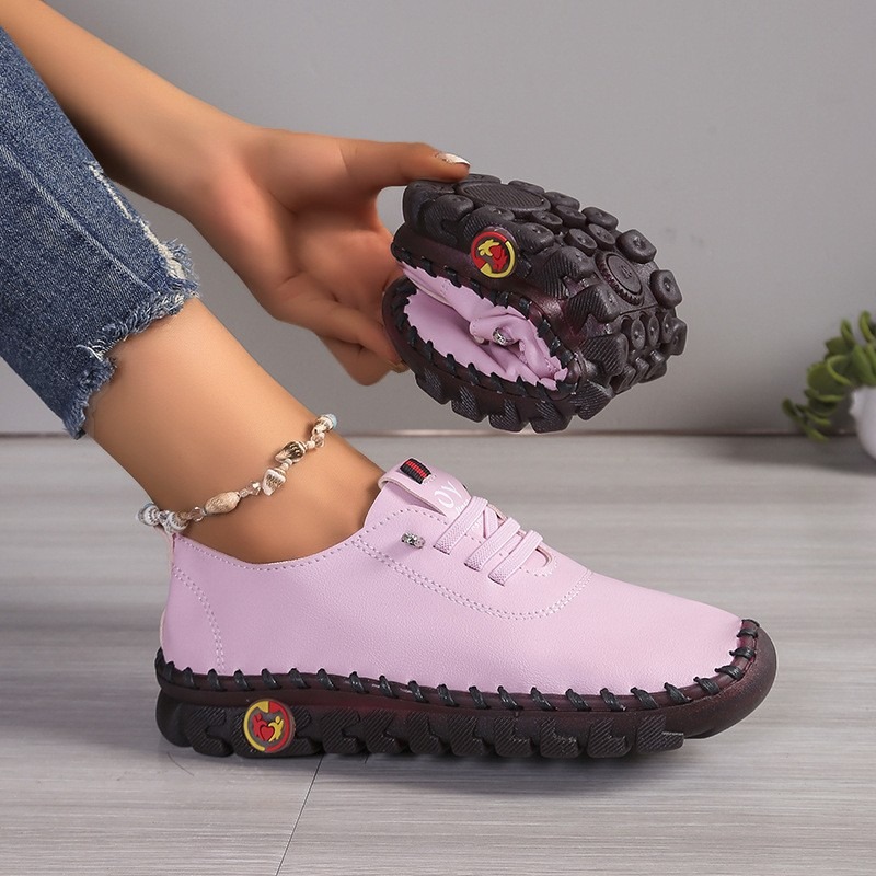 Sepatu Kasual Kulit Wanita, Mo - Oxford Lace Up Women ulasan dan harga