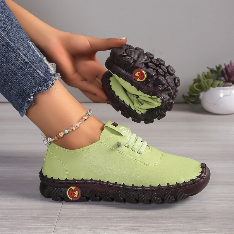 Sepatu Kasual Kulit Wanita, Mo - Oxford Lace Up Women ulasan dan harga