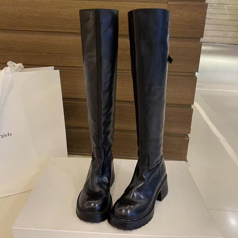Sepatu bot hak tinggi tebal un - Sock Boot Women ulasan dan harga