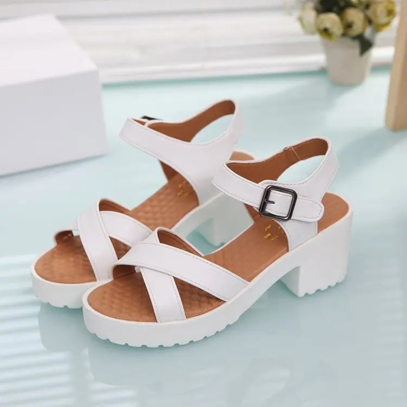 Sandal Hak Tinggi Gesper Perge - Women'S Shoes Quality ulasan dan harga