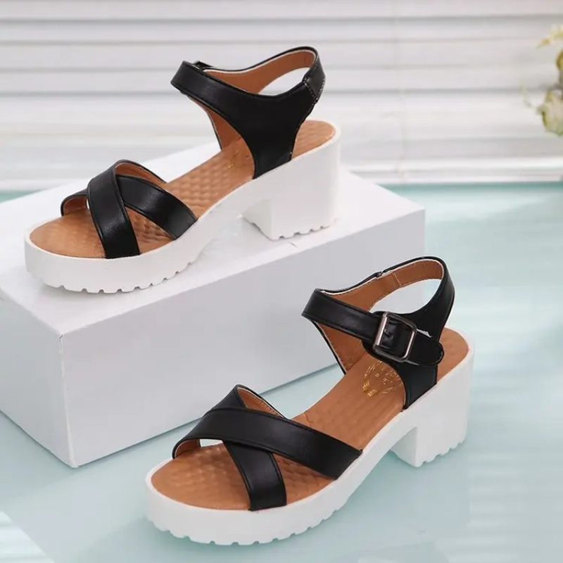 Sandal Hak Tinggi Gesper Perge - Women'S Shoes Quality ulasan dan harga