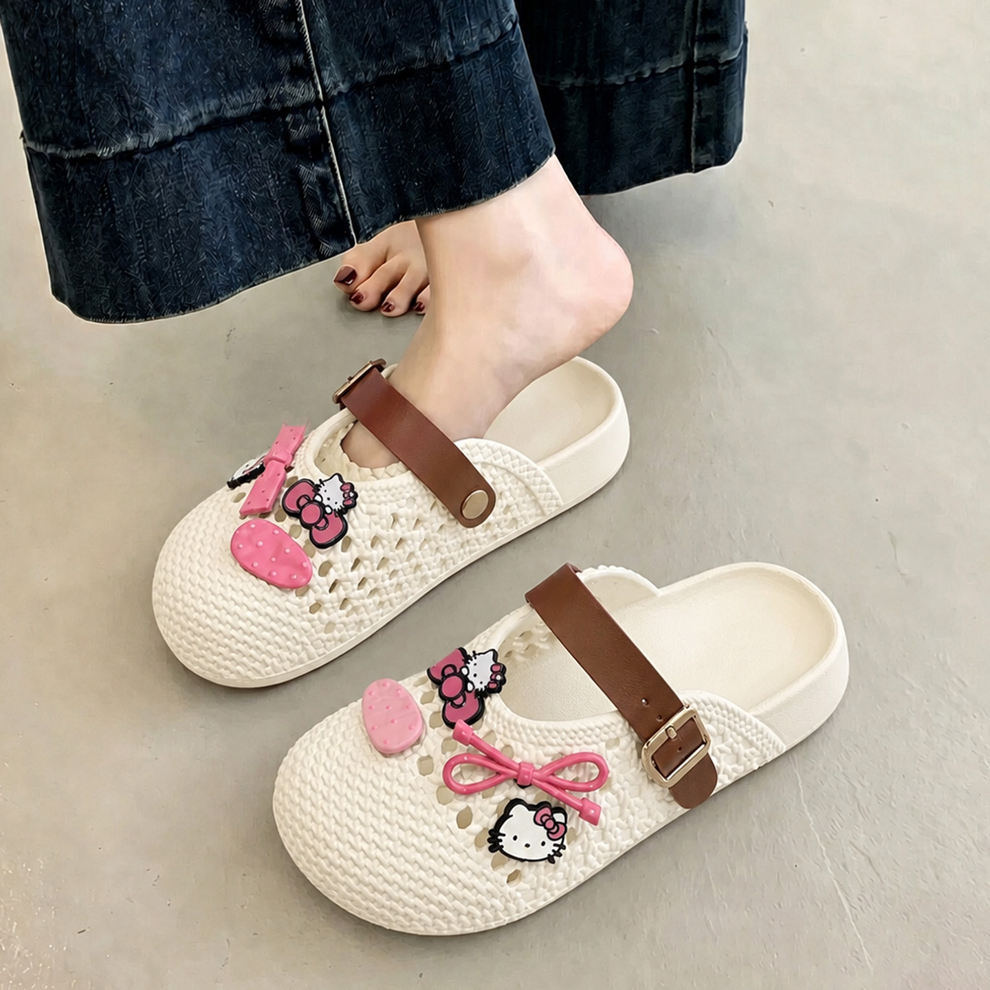 Sandal wanita musim panas deng - Mule Slip On ulasan dan harga