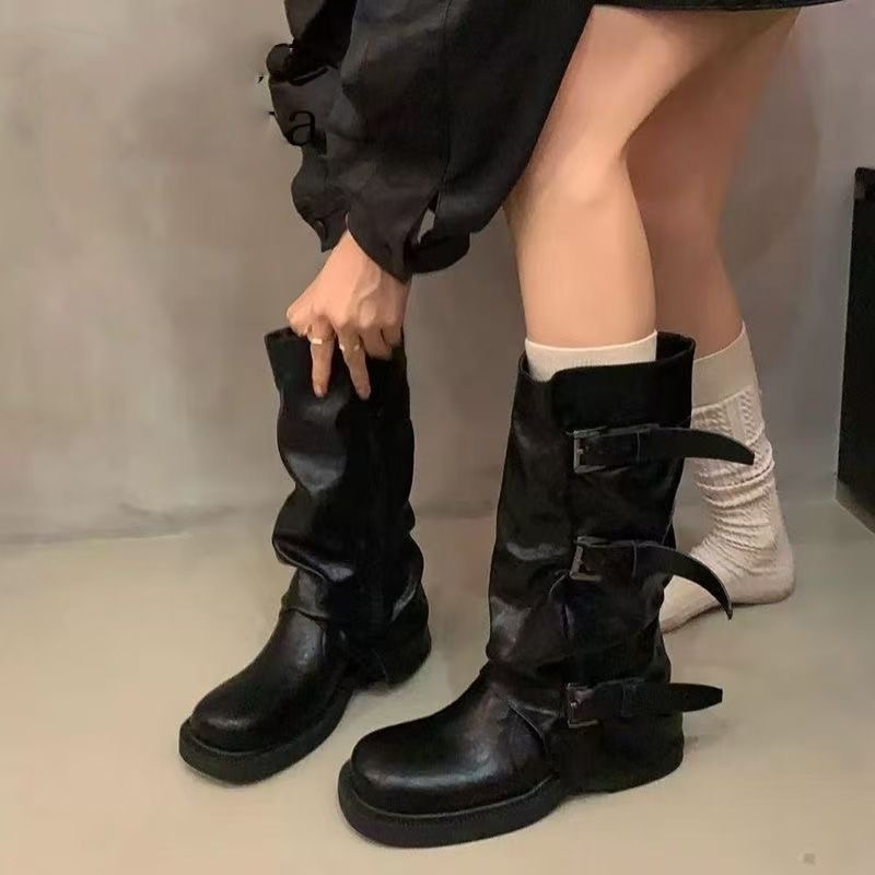 Sepatu bot wanita model *pleat - Knee High Boots Women ulasan dan harga